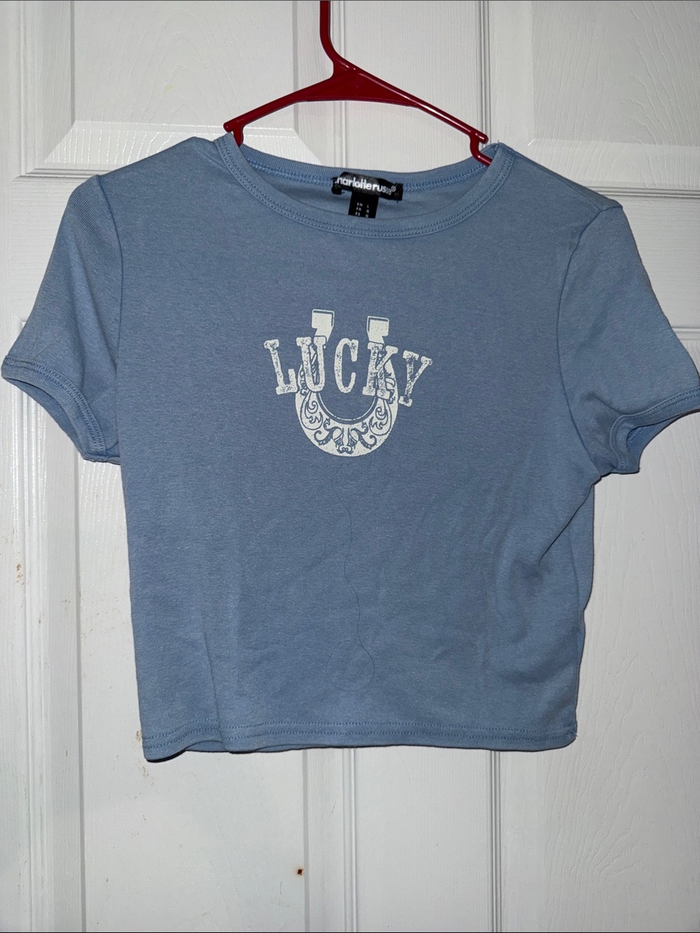 Charlotte Russe Light Blue Crew Neck Tee